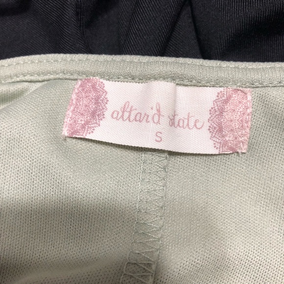 Altar’d State Green Lace Shift Dress, Bell Sleeves - Picture 6 of 6